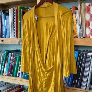 Yellow Wrap top by Acting Pro, M